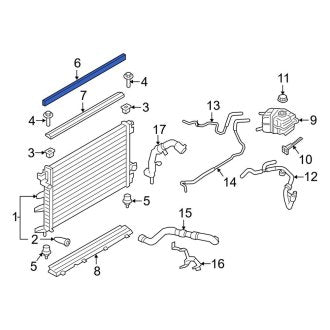 New OEM Upper Radiator Air Seal Fits, 2017-2020 Lincoln Continental - Part # G3GZ2021702JA