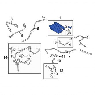 New OEM Vapor Canister Fits, 2017-2020 Lincoln Continental - Part # GD9Z9D653A