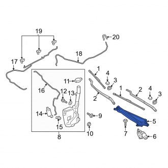 New OEM Windshield Wiper Linkage Fits, 2017-2020 Lincoln Continental - Part # GD9Z17566A