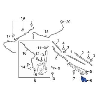 New OEM Windshield Wiper Motor Fits, 2017-2020 Lincoln Continental - Part # GD9Z17508E