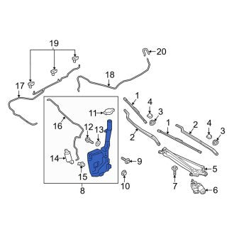 New OEM Washer Fluid Reservoir Fits, 2017-2020 Lincoln Continental - Part # GD9Z17618D