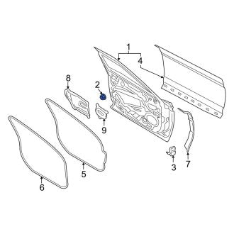 New OEM Rear Door Stop Fits, 2017-2020 Lincoln Continental - Part # W713055S300