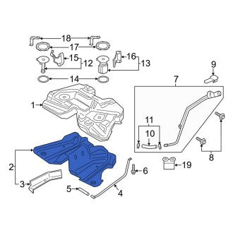 New OEM Upper Fuel Tank Shield Fits, 2017-2020 Lincoln Continental - Part # GD9Z9A032A