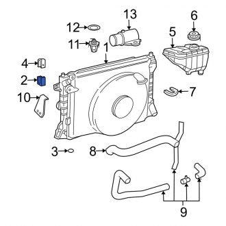 New OEM Upper Radiator Insulator Fits, 2003-2011 Lincoln Town Car - Part # 3W1Z8125AA