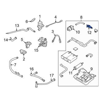 New OEM Vapor Canister Purge Solenoid Fits, 2004-2008, 2010-2011 Lincoln Town Car - Part # 6W1Z9C915A