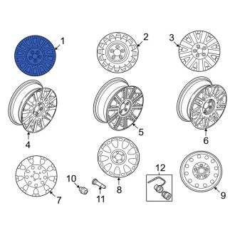 New OEM Wheel Fits, 2003-2004 Lincoln Town Car - Part # 3W1Z1007AA