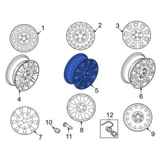 New OEM Wheel Fits, 2006-2011 Lincoln Town Car - Part # 6W1Z1007DA