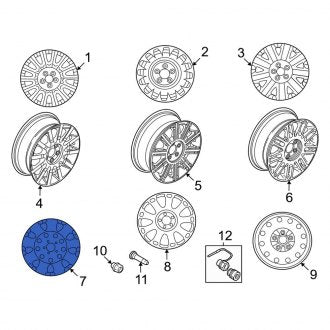 New OEM Wheel Fits, 2006-2011 Lincoln Town Car - Part # 6W1Z1007A