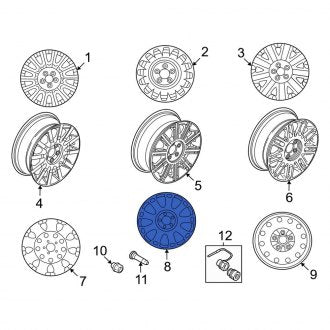 New OEM Wheel Fits, 2003-2005 Lincoln Town Car - Part # 3W1Z1007EA