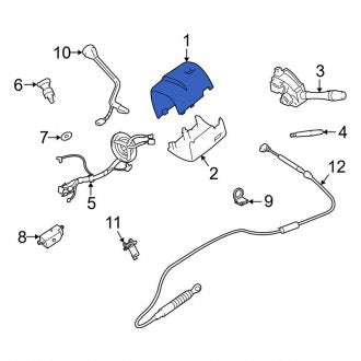 New OEM Upper Steering Column Cover Fits, 2003-2004 Lincoln Town Car - Part # 4W1Z3530AAA