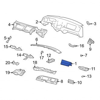 New OEM Upper Instrument Panel Air Bag Fits, 2004 Lincoln Town Car - Part # 4W1Z54044A74AAA