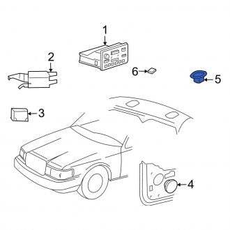 New OEM 2006-2011 Lincoln Town Car Front Right Speaker, Part # 6W1Z-18808-HA