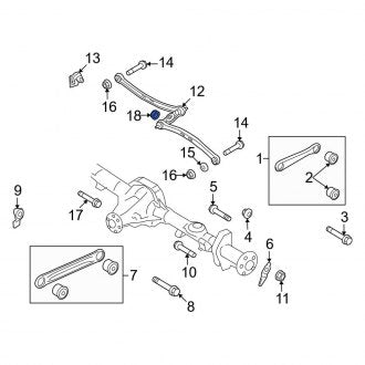 New OEM Upper Suspension Trailing Arm Nut Fits, 2003-2011 Lincoln Town Car - Part # W704991S436