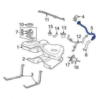 New OEM Upper Fuel Filler Neck Fits, 2003-2005 Lincoln LS - Part # 3W4Z9034AA