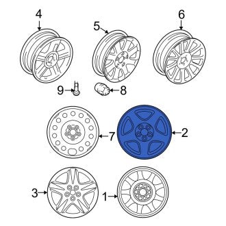 New OEM Wheel Fits, 2002 Lincoln LS - Part # 2W4Z1007DA