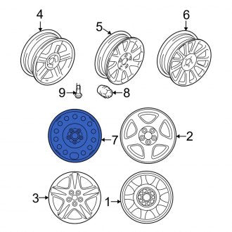 New OEM Wheel Fits, 2002 Lincoln LS - Part # 2W4Z1007JA