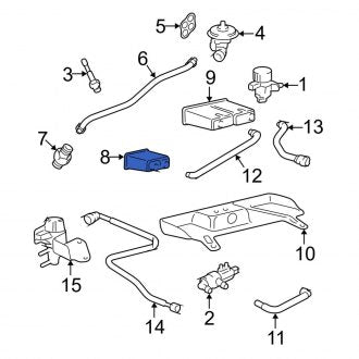 New OEM Vapor Canister Fits, 2000-2006 Lincoln LS - Part # F5AZ9D653A