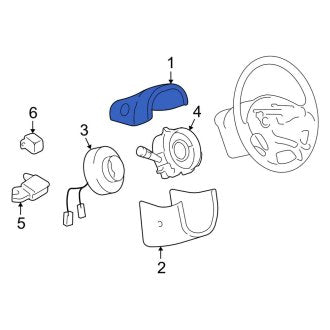 New OEM Upper Steering Column Cover Fits, 2004-2006 Lincoln LS - Part # 3W4Z3530AAJ