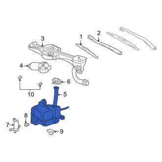 New OEM Washer Fluid Reservoir Fits, 2000-2002 Lincoln LS - Part # XW4Z17618BA