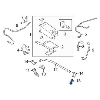 New OEM Upper Evaporative Emissions System Line Adapter Fits, 2017-2020 Lincoln Continental - Part # 7T4Z9E499D