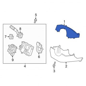 New OEM Upper Steering Column Cover Fits, 2013-2016 Lincoln MKS - Part # DA5Z3530AB