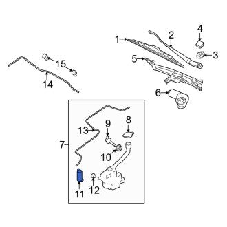 New OEM Windshield Washer Pump Fits, 2011-2016 Lincoln MKS - Part # BE8Z17664A