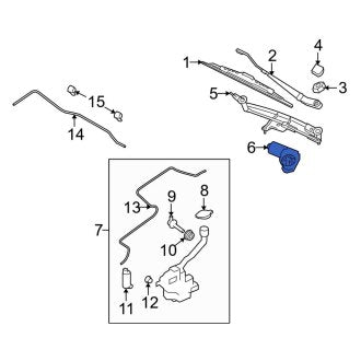 New OEM Windshield Wiper Motor Fits, 2009-2012 Lincoln MKS - Part # 8G1Z17508A