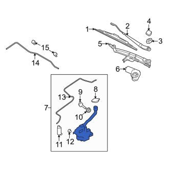 New OEM Washer Fluid Reservoir Fits, 2009-2012 Lincoln MKS - Part # 8A5Z17618A