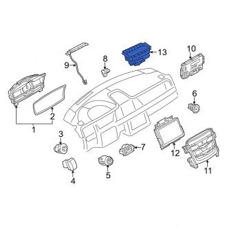 New OEM Upper Instrument Panel Air Bag Fits, 2013-2016 Lincoln MKS - Part # DA5Z54044A74B