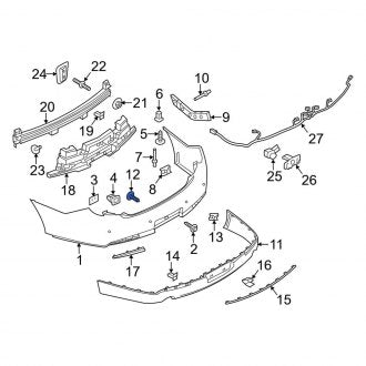 New OEM Valance Panel Screw Fits, 2013-2016 Lincoln MKS - Part # W506822S439