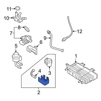 New OEM Vapor Canister Fits, 2006 Lincoln Zephyr - Part # 6E5Z9D653AA