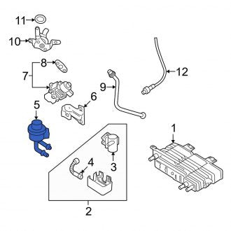 New OEM Vapor Canister Purge Solenoid Fits, 2006 Lincoln Zephyr - Part # 4U5Z9C915CA