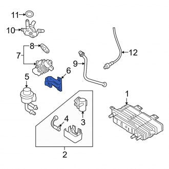 New OEM Vapor Canister Purge Solenoid Bracket Fits, 2006 Lincoln Zephyr - Part # 6E5Z9F931AA