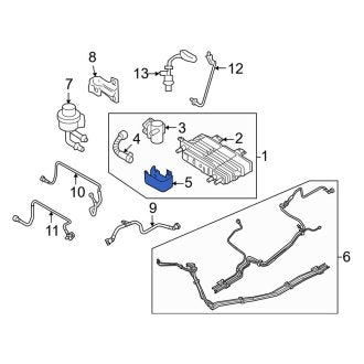 New OEM Vapor Canister Bracket Fits, 2007-2012 Lincoln MKZ - Part # 6E5Z9D665A