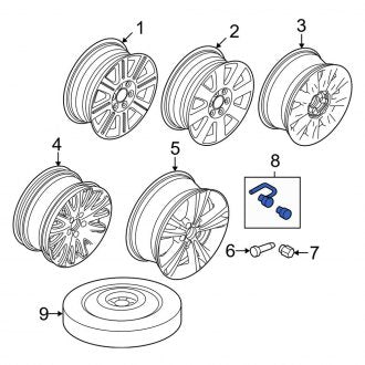 New OEM Wheel Lock Set Fits, 2007-2012 Lincoln MKZ - Part # F3SZ1A043A