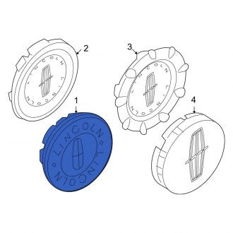 New OEM Wheel Cap Fits, 2010-2012 Lincoln MKZ - Part # 9H6Z1130A