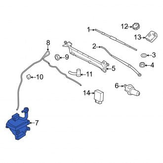 New OEM Washer Fluid Reservoir Fits, 2007-2012 Lincoln MKZ - Part # 6E5Z17618A