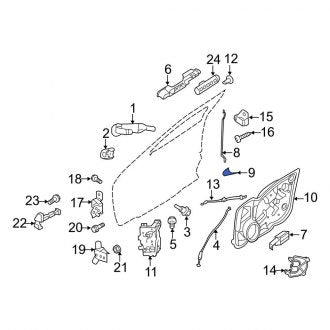 New OEM Rear Door Lock Rod Clip Fits, 2007-2012 Lincoln MKZ - Part # 8S4Z5421952A