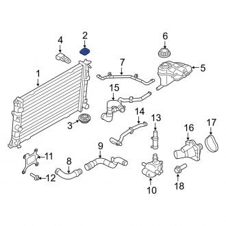 New OEM Upper Radiator Insulator Fits, 2007-2012 Lincoln MKZ - Part # 6E5Z8125AA