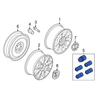 New OEM Wheel Lock Set Fits, 2007-2012 Lincoln MKZ - Part # F6SZ1A043AA