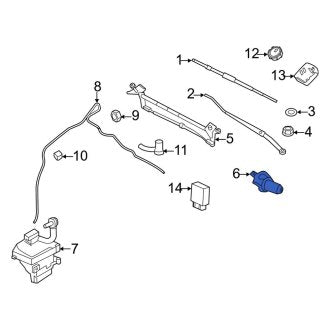 New OEM Windshield Wiper Motor Fits, 2007-2012 Lincoln MKZ - Part # 6E5Z17508AA