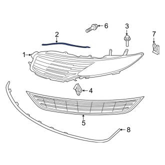 New OEM Upper Grille Bracket Fits, 2013-2016 Lincoln MKZ - Part # DP5Z17754B