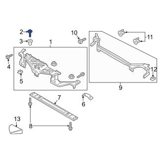 New OEM Upper Radiator Support Panel Screw Fits, 2017-2020 Lincoln MKZ - Part # W710665S442