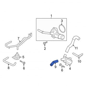 New OEM Upper Radiator Coolant Hose Fits, 2013-2020 Lincoln MKZ - Part # DS7Z8260A