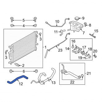 New OEM Upper Radiator Coolant Hose Fits, 2013-2016 Lincoln MKZ - Part # DP5Z8260A