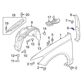 New OEM Rear Fender Bracket Fits, 2013-2020 Lincoln MKZ - Part # DS7Z16K039A