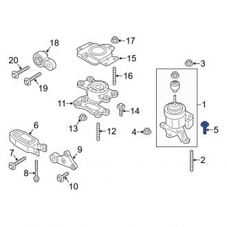 New OEM Lower Engine Mount Bolt Fits, 2013-2020 Lincoln MKZ - Part # W708728S442