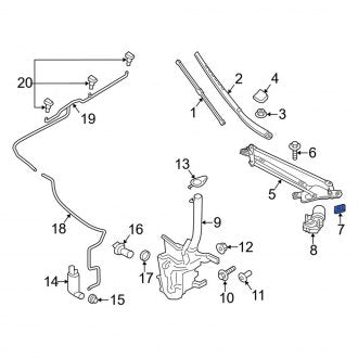 New OEM Windshield Wiper Linkage Nut Fits, 2013-2020 Lincoln MKZ - Part # W710611S439