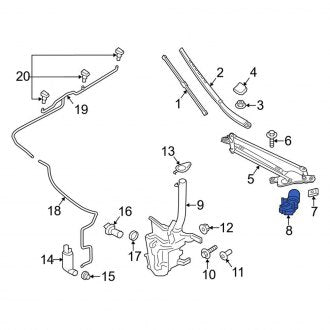 New OEM Windshield Wiper Motor Fits, 2013-2020 Lincoln MKZ - Part # DP5Z17508B