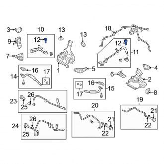 New OEM Upper Turbocharger Oil Line Bolt Fits, 2010-2016 Lincoln MKS - Part # AA5Z00812AB